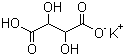 L(+)-Potassium hydrogen tartrate molecular structure (CAS 868-14-4)