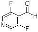 结构式 CAS# 870234-98-3, 3,5-二氟吡啶-4-甲醛