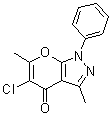 5-Chloro-3,6-dimethyl-1-phenyl-pyrano[2,3-c]pyrazol-4(1H)-one molecular structure (CAS 87100-99-0)