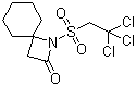 1-[(2,2,2-三氯乙基)磺酰基]-1-氮杂螺[3.5]壬烷-2-酮分子结构 (CAS 87143-20-2)