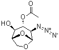 1,6-Anhydro-2-azido-2-deoxy-beta-D-glucopyranose 3-acetate molecular structure (CAS 87326-68-9)