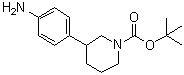 结构式 CAS# 875798-79-1, 3-(4-氨基苯基)哌啶-1-羧酸叔丁基酯