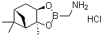 结构式 CAS# 877314-87-9, (3aS,4S,6S,7aR)-六氢-3a,5,5-三甲基-4,6-甲桥-1,3,2-苯并二氧杂硼杂环戊烯-2-甲胺盐酸盐