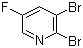 结构式 CAS# 878207-82-0, 2,3-二溴-5-氟吡啶