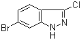 6-Bromo-3-chloro-1H-indazole molecular structure (CAS 885271-78-3)