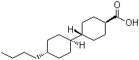trans-4-(trans-4'-Butylcyclohexyl)cyclohexanecarboxylic acid molecular structure (CAS 89111-63-7)