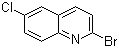 结构式 CAS# 891842-50-5, 2-溴-6-氯喹啉