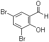 structure of CAS# 90-59-5, 3,5-Dibromosalicylaldehyde;3,5-Dibromo-2-hydroxybenzaldehyde