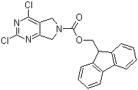 (9H-Fluoren-9-yl)methyl 2,4-dichloro-5H-pyrrolo[3,4-d]pyrimidine-6(7H)-carboxylate molecular structure (CAS 903129-86-2)