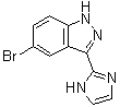 structure of CAS# 911305-83-4, 5-Bromo-3-(1H-imidazol-2-yl)-1H-indazole