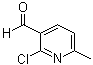 结构式 CAS# 91591-69-4, 2-氯-6-甲基吡啶-3-甲醛