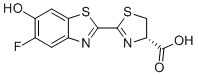结构式 CAS# 916661-57-9, (S)-2-(5-氟-6-羟基苯并[d]噻唑-2-基)-4,5-二氢噻唑-4-羧酸