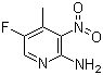 structure of CAS# 917918-86-6, 5-Fluoro-4-methyl-3-nitro-2-pyridinamine