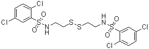 结构式 CAS# 927822-86-4, N,N'-(亚二硫基双-2,1-乙二基)二[2,5-二氯苯磺酰胺]