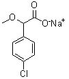 4-Chloro-alpha-methoxybenzeneacetic acid sodium salt (1:1) molecular structure (CAS 93283-84-2)
