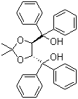 结构式 CAS# 93379-49-8, (4S,5S)-(2,2-二甲基-1,3-二氧戊环-4,5-二基)双(二苯基甲醇)