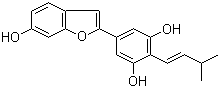 结构式 CAS# 936006-11-0, Artoindonesianin B 1; 5-(6-羟基-2-苯并呋喃基)-2-[(1E)-3-甲基-1-丁烯-1-基]-1,3-苯二醇