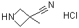 structure of CAS# 936850-33-8, 3-Methylazetidine-3-carbonitrile hydrochloride;3-Cyano-3-methylazetidine hydrochloride
