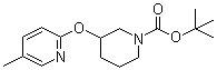 3-[(5-Methyl-2-pyridinyl)oxy]-1-piperidinecarboxylic acid tert-butyl ester molecular structure (CAS 939986-13-7)