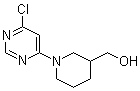 1-(6-Chloro-4-pyrimidinyl)-3-piperidinemethanol molecular structure (CAS 939986-74-0)