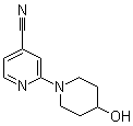 structure of CAS# 939986-84-2, 2-(4-Hydroxy-1-piperidinyl)-4-pyridinecarbonitrile