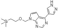 结构式 CAS# 941685-27-4, 4-(1H-吡唑-4-基)-7-[[2-(三甲基硅烷基)乙氧基]甲基]-7H-吡咯并[2,3-d]嘧啶
