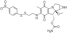 N-7-(2-(Nitrophenyldithio)ethyl)mitomycin C molecular structure (CAS 95056-36-3)
