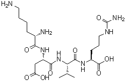 L-赖氨酰-L-alpha-天冬氨酰-L-缬氨酰-N5-(氨基羰基)-L-鸟氨酸分子结构 (CAS 951775-32-9)