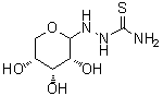 2-D-Ribopyranosylhydrazinecarbothioamide molecular structure (CAS 95352-77-5)