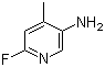 结构式 CAS# 954236-33-0, 6-氟-4-甲基吡啶-3-胺