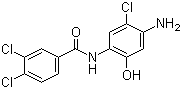 N-(4-Amino-5-chloro-2-hydroxyphenyl)-3,4-dichlorobenzamide  molecular structure (CAS 95709-82-3)
