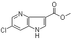 structure of CAS# 959245-12-6, 6-Chloro-1H-pyrrolo[3,2-b]pyridine-3-carboxylic acid methyl ester