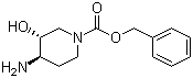 (3R,4R)-4-氨基-3-羟基哌啶-1-羧酸苄酯分子结构 (CAS 959617-87-9)