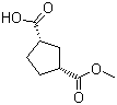 (1R,3S)-rel-1,3-Cyclopentanedicarboxylic acid 1-methyl ester molecular structure (CAS 96382-85-3)