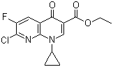Ethyl 1-Cyclopropyl-7-chloro-6-fluoro-1,4-dihydro-4-oxo-1,8-naphthylridine carboxylate molecular structure (CAS 96568-07-9)