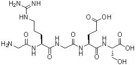 Glycyl-L-arginylglycyl-L-alpha-glutamyl-L-serine molecular structure (CAS 97461-84-2)