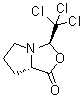 结构式 CAS# 97538-67-5, (3R,7aS)-四氢-3-(三氯甲基)-1H,3H-吡咯并[1,2-c]恶唑-1-酮