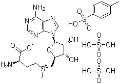 Ademetionine disulfate tosylate molecular structure (CAS 97540-22-2)