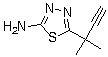 5-(1,1-Dimethylprop-2-ynyl)-1,3,4-thiadiazol-2-amine molecular structure (CAS 97987-64-9)
