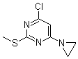 4-(1-Aziridinyl)-6-chloro-2-(methylthio)pyrimidine molecular structure (CAS 98280-50-3)