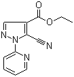 structure of CAS# 98475-62-8, 5-Cyano-1-(2-pyridinyl)-1H-pyrazole-4-carboxylic acid ethyl ester