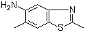 结构式 CAS# 98953-72-1, 2,6-二甲基-5-苯并噻唑胺