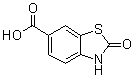 结构式 CAS# 99615-68-6, 2,3-二氢-2-氧代-6-苯并噻唑羧酸